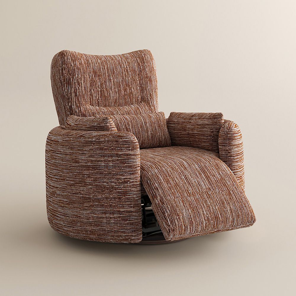 Home Theater Brown Chenille Smart Furniture