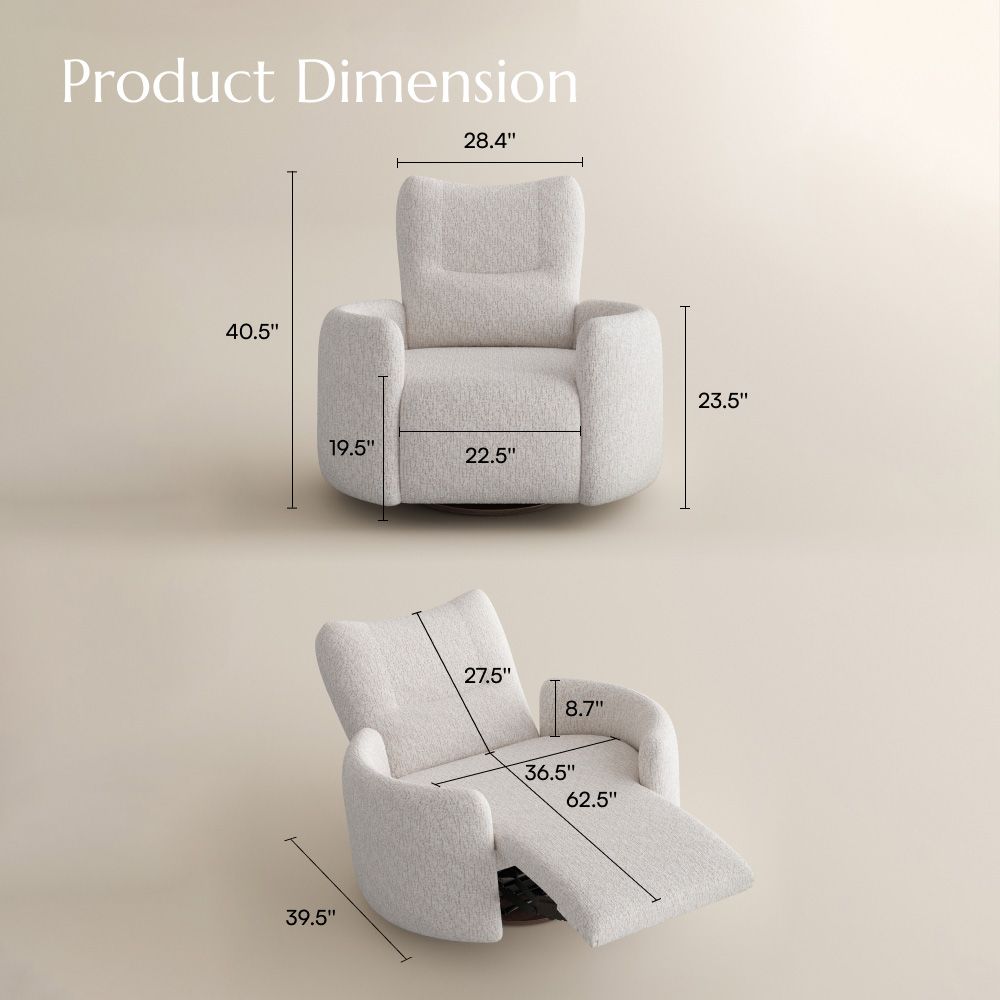 Power Reclining sofas Beige Chenille Smart Furniture