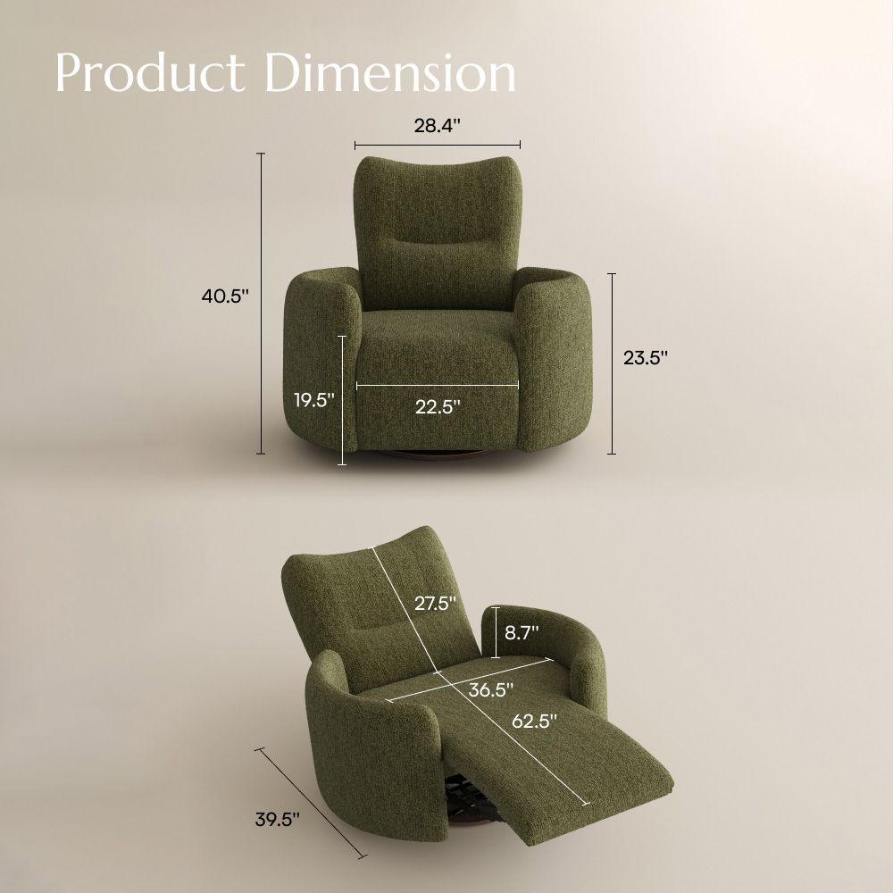 Home Theater Green Chenille Smart Furniture
