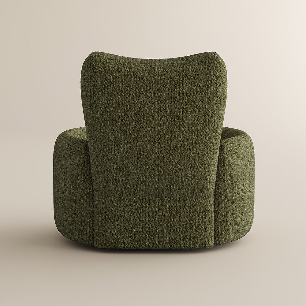 with Charging Station Green Chenille Smart Furniture