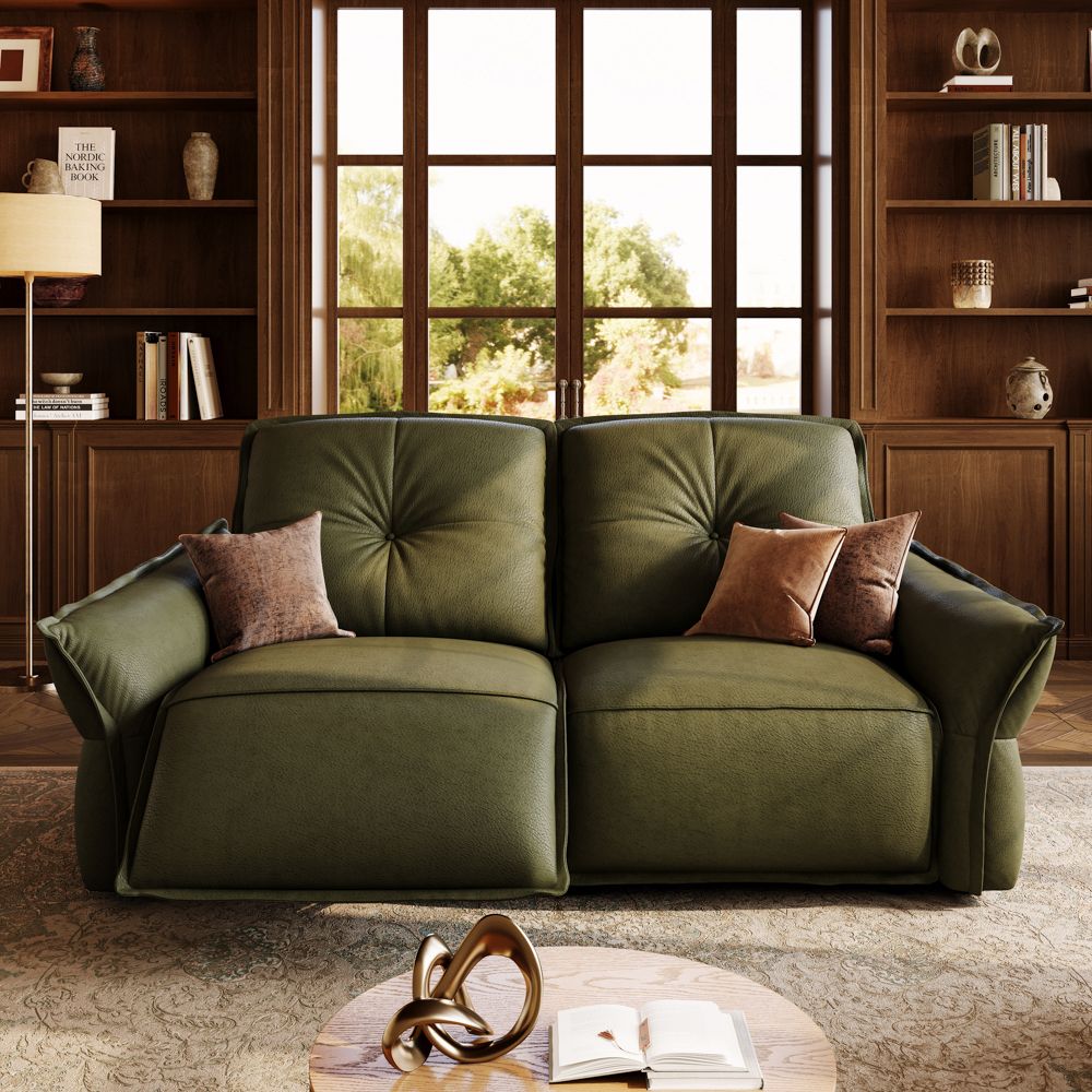Office Green Top Grain Leather Smart Furniture