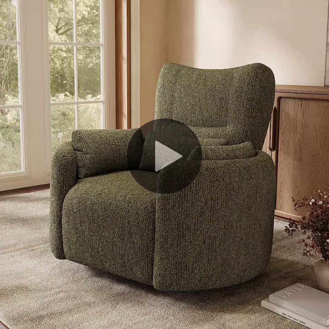 Living Room Green Chenille Smart Furniture