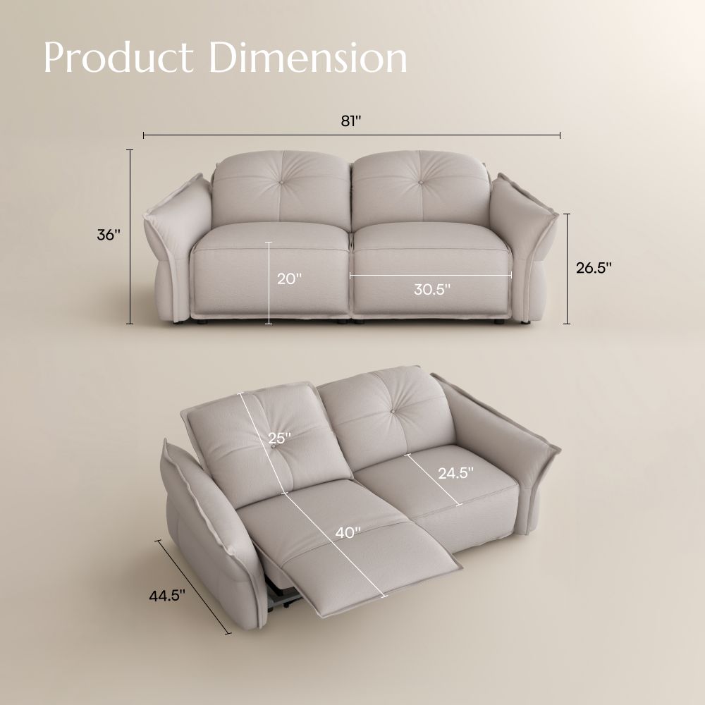 Office Beige Top Grain Leather Smart Furniture