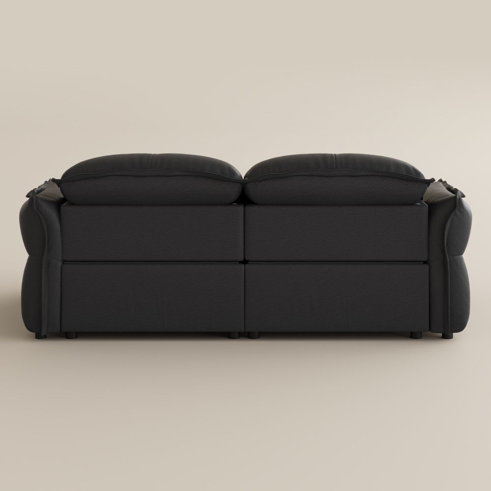 Black Top Grain Leather Smart Furniture