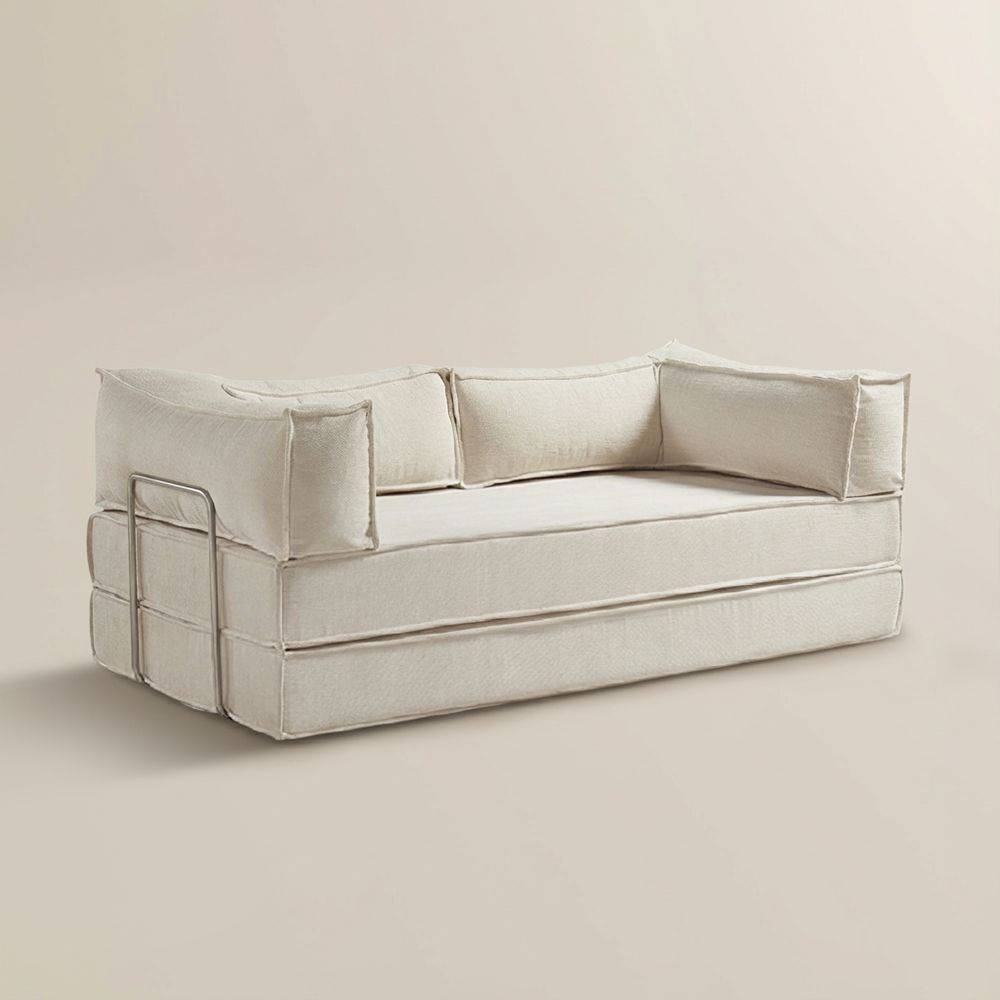 Beige Fabric Sofa Beds