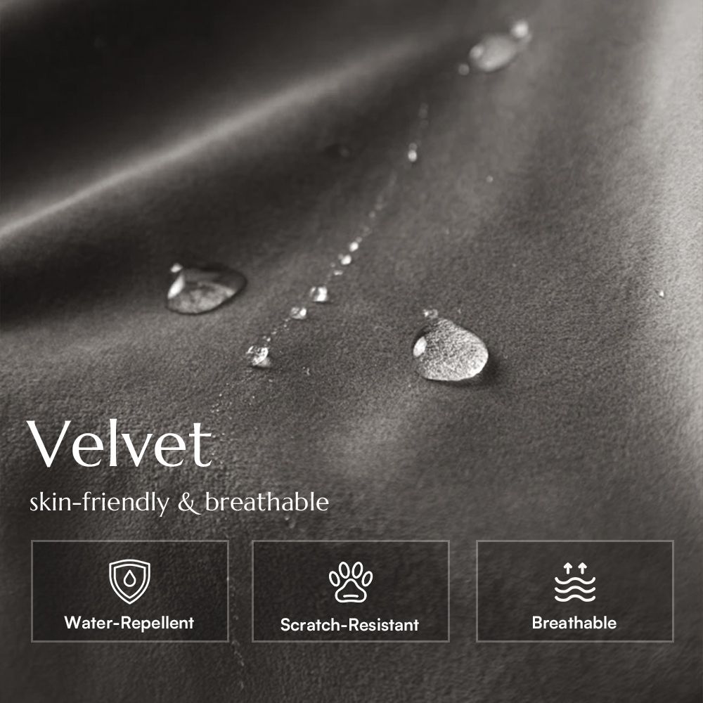 Adjustable Gray Velvet Sofa Set