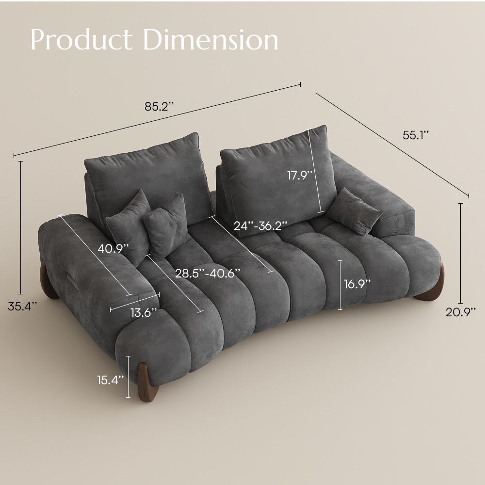Partial Assembly Required Gray Velvet Sofa Set