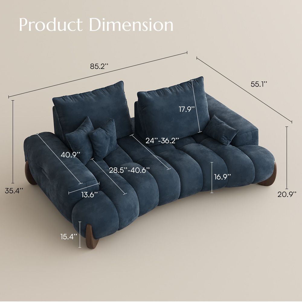 Bule Velvet Sofa Set