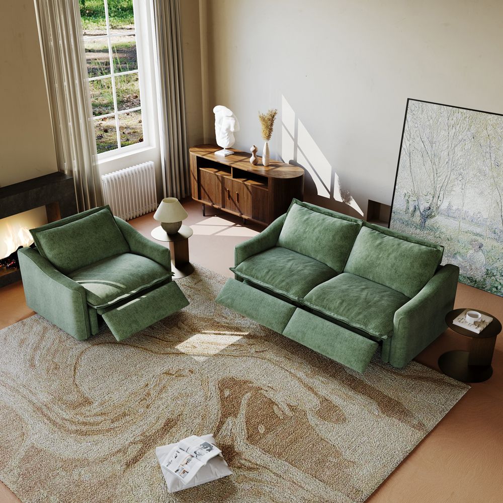 Green MDF&Glass Sofa Set