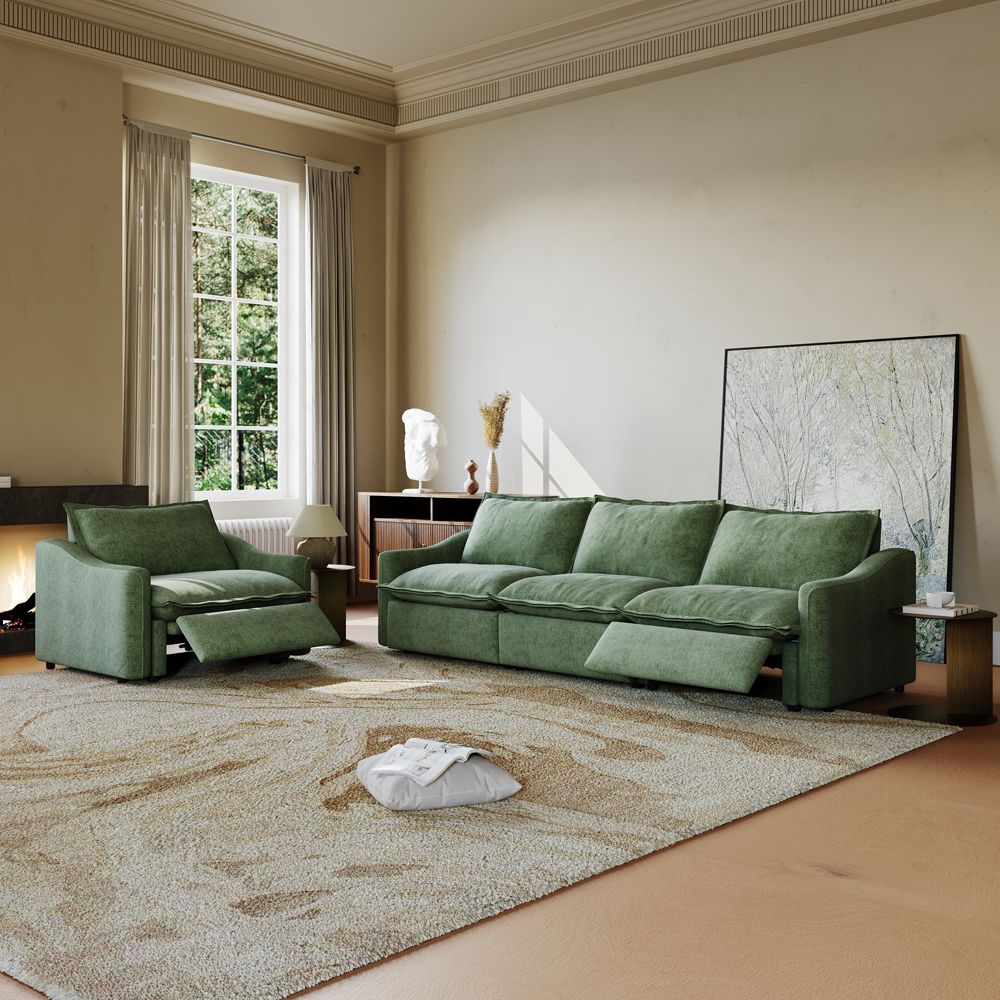 Green MDF&Glass Sofa Set