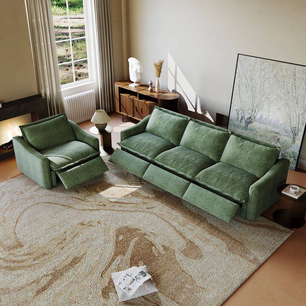 Green MDF&Glass Sofa Set