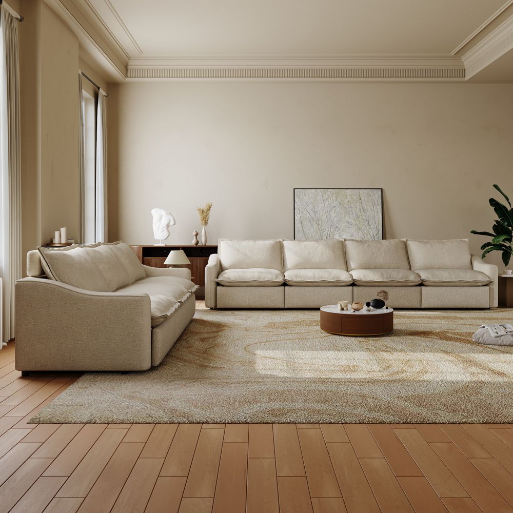 Ergopals Beige Linen Sofa Set