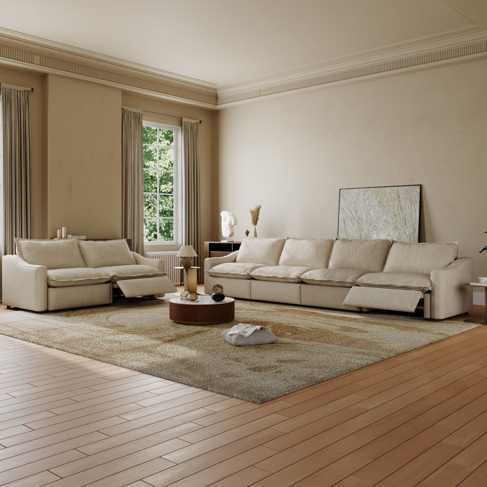 Ergopals Beige Linen Sofa Set