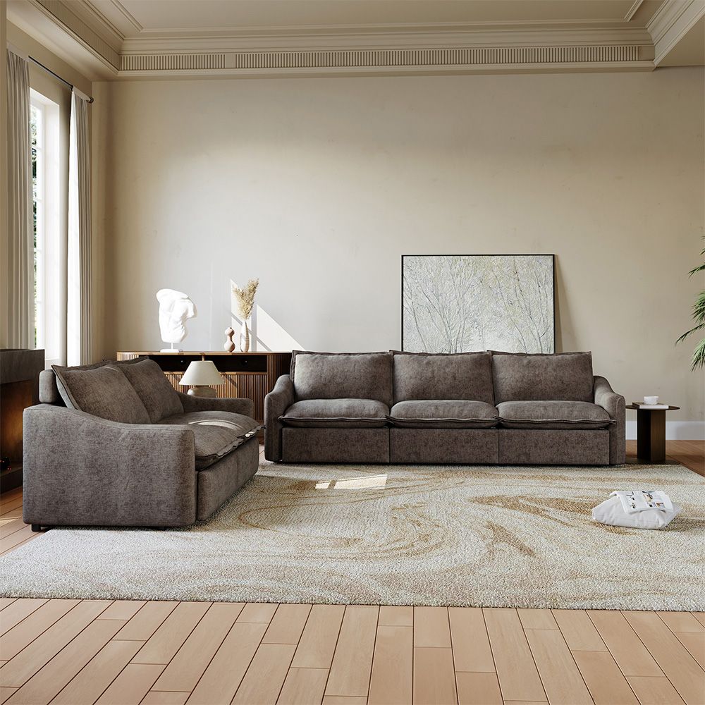 Ergopals Khaki Velvet Sofa Set