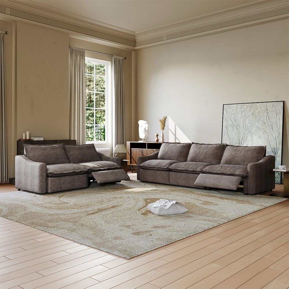 4-5 Seater Khaki Velvet Sofa Set