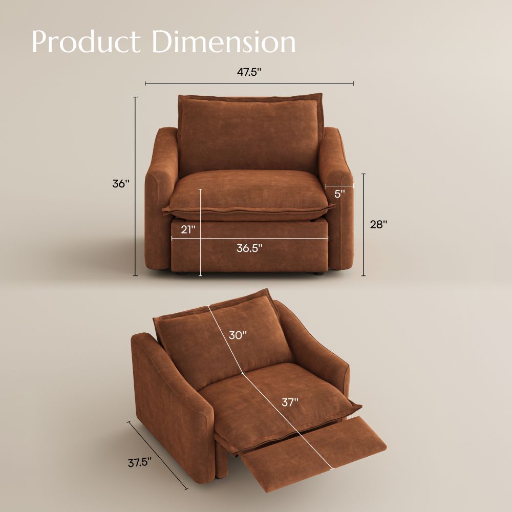 Ergopals Brown Pet-Friendly Fabric Recliners