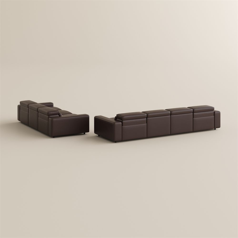 Benjamin Dark Coffee Eco-friendly Microfiber Leather Sofa Set