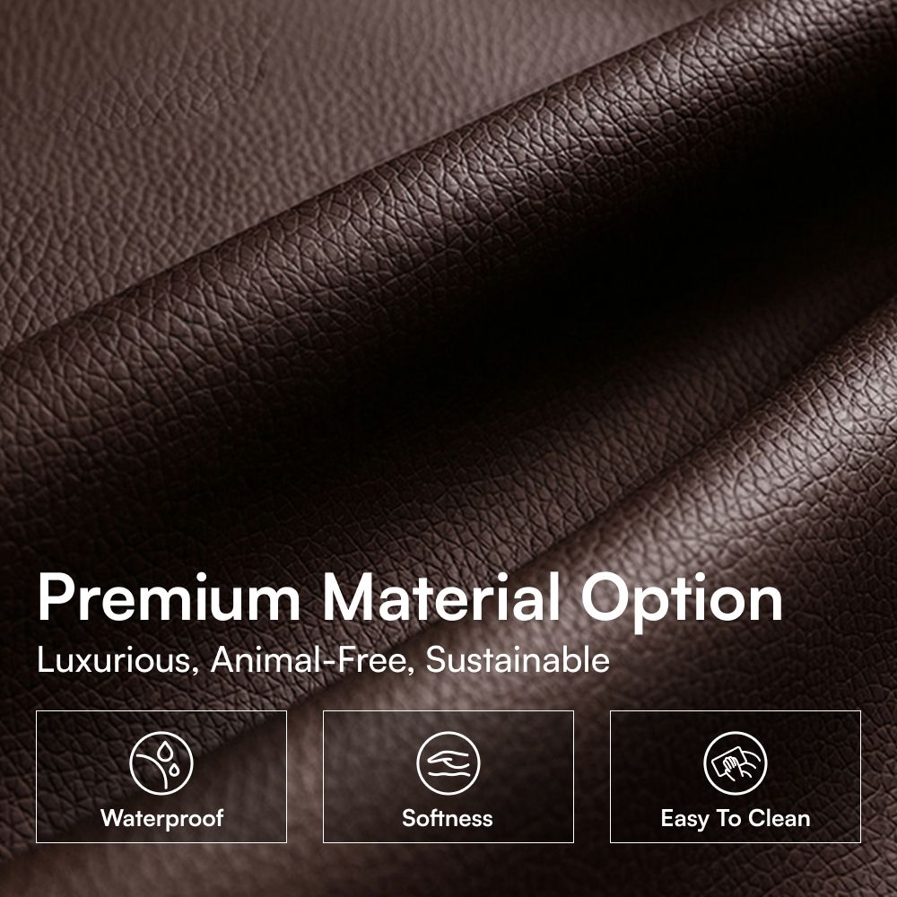 Leather Dark Coffee Eco-friendly Microfiber Leather Sofa Set