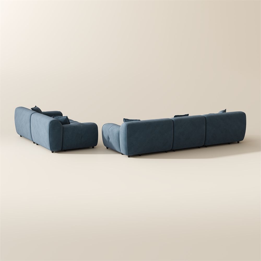 Blue Velvet Sofa Set