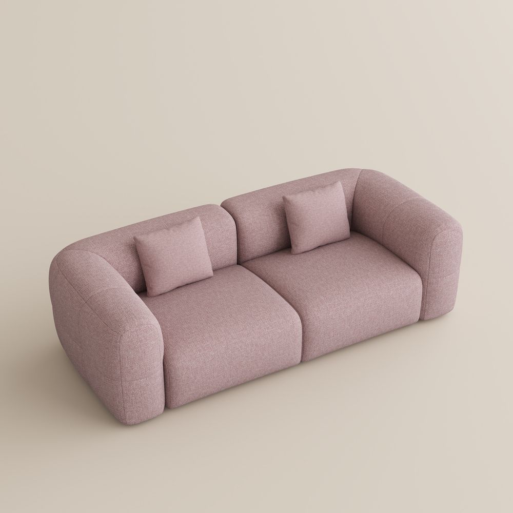 Deep Seat Pink Chenille Sofas & Loveseats