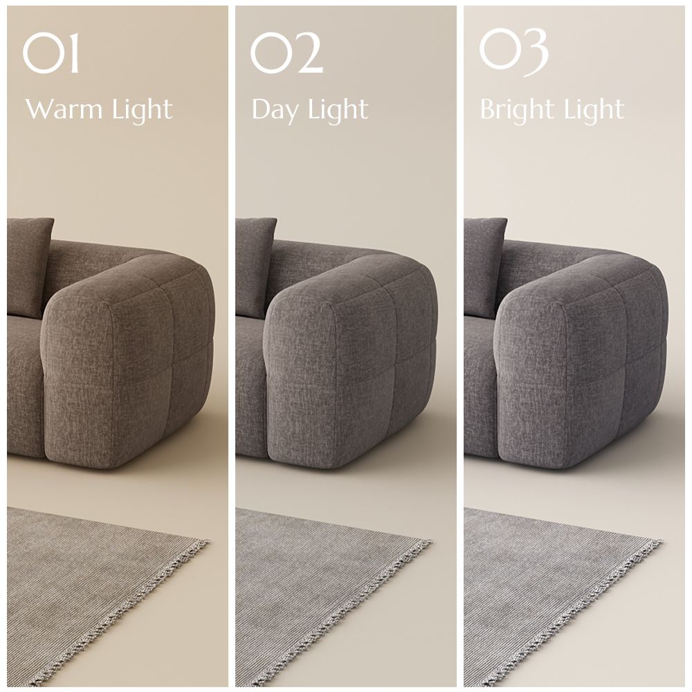 Modern Brown Chenille Sofa Set