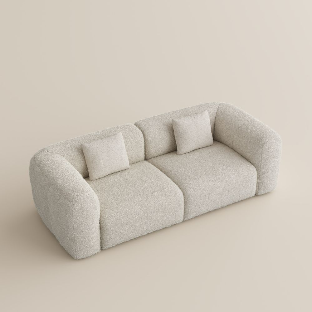 3 Seaters Beige teddy fleece Sofas & Loveseats