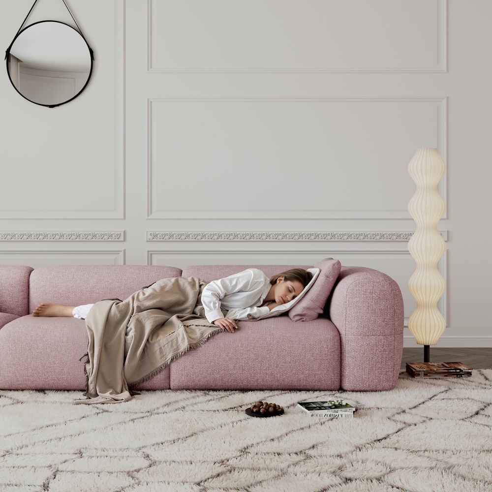 Pink Pink Chenille Sofas & Loveseats