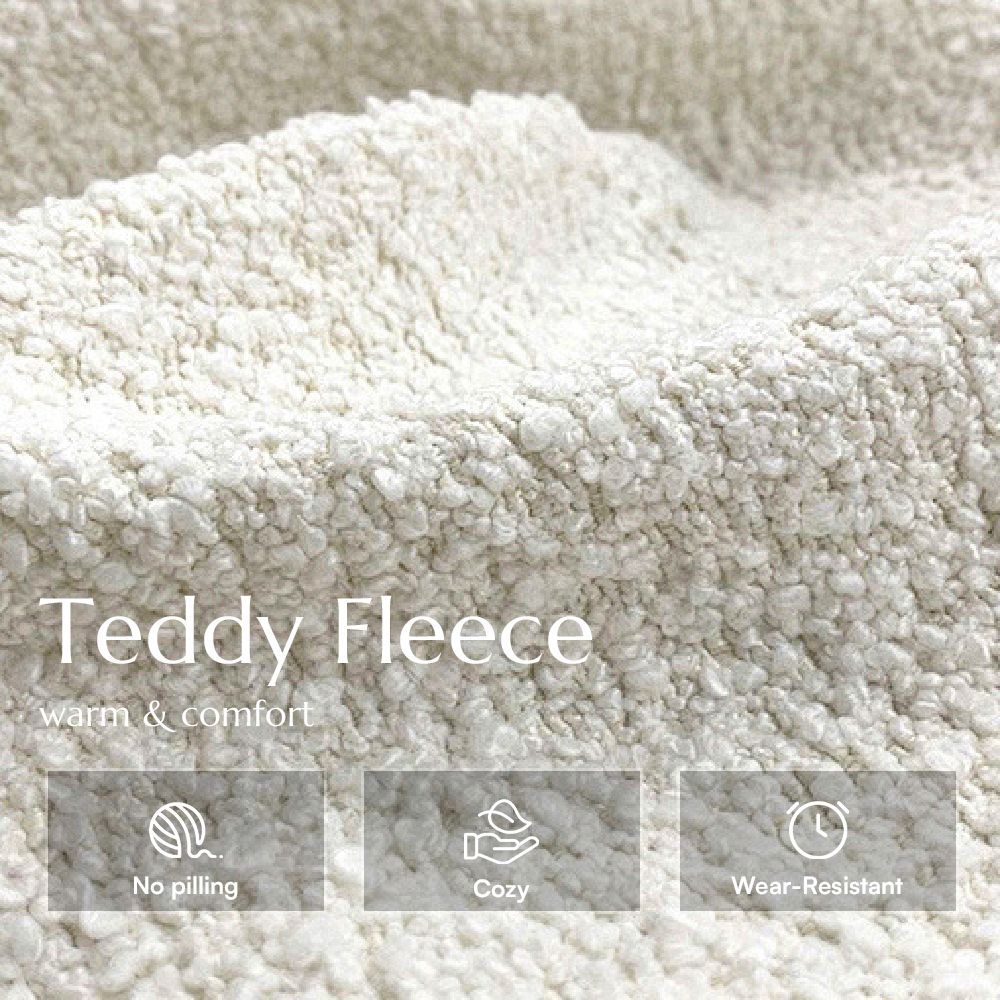 Small Beige teddy fleece Sofas & Loveseats