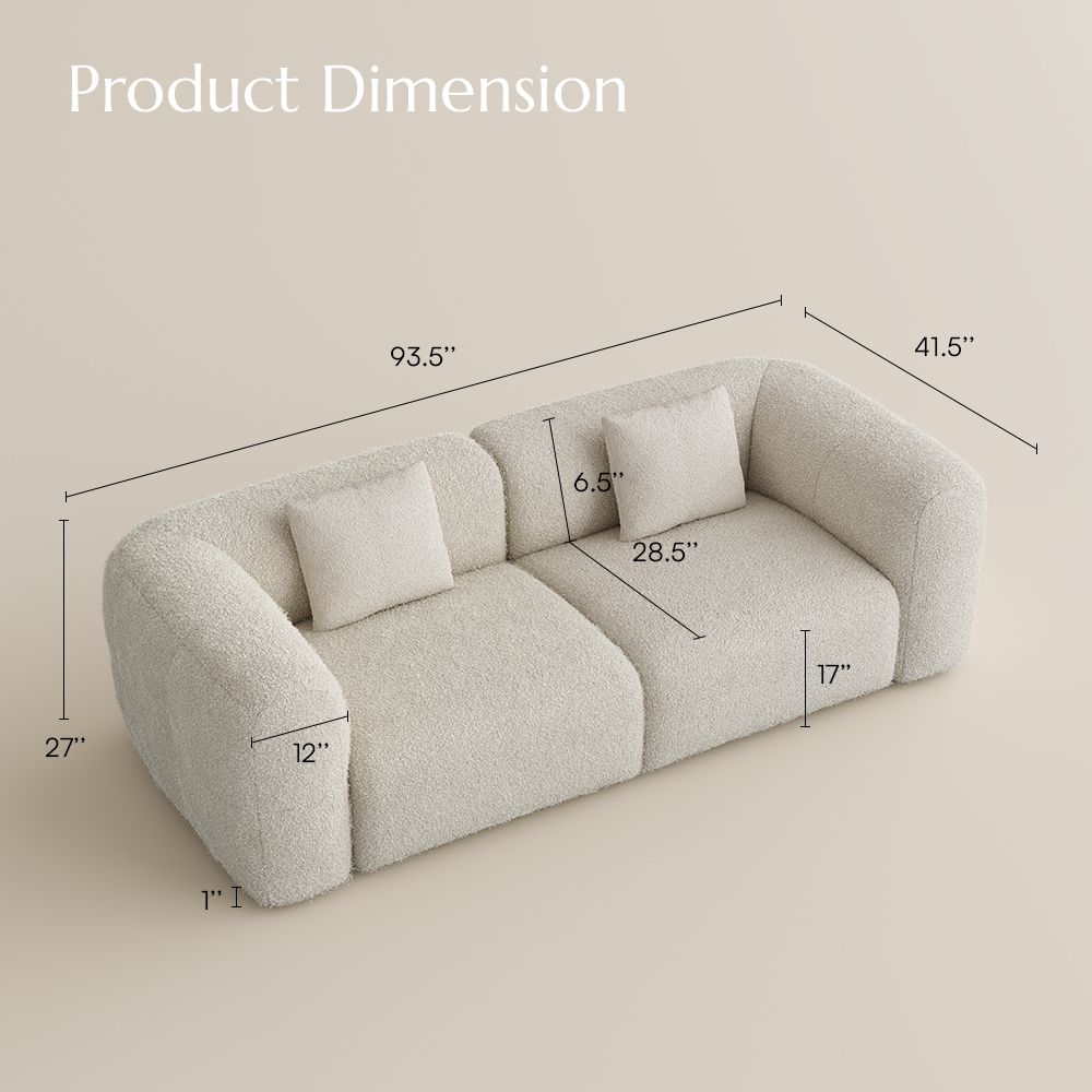 Soft Beige teddy fleece Sofas & Loveseats