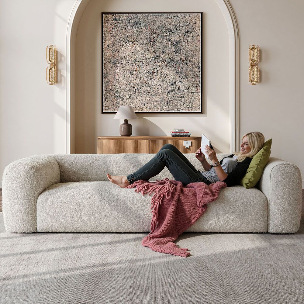 Bedroom Beige teddy fleece Sofas & Loveseats