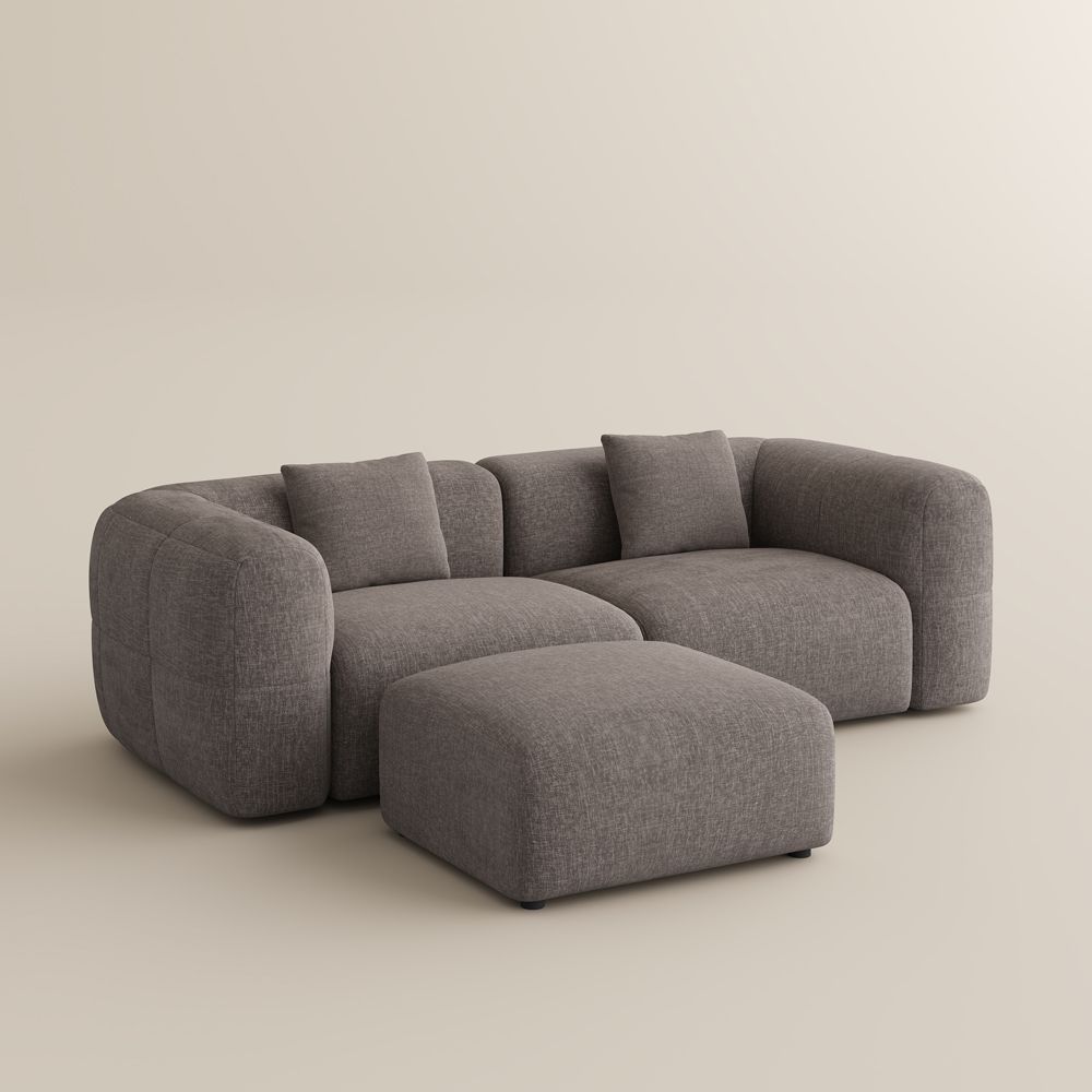 Relaxed Brown Chenille Sofas & Loveseats