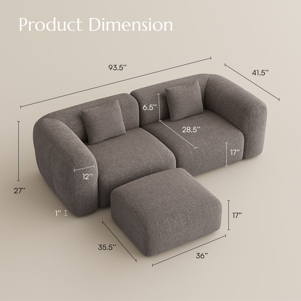 Vintage Brown Chenille Sofas & Loveseats