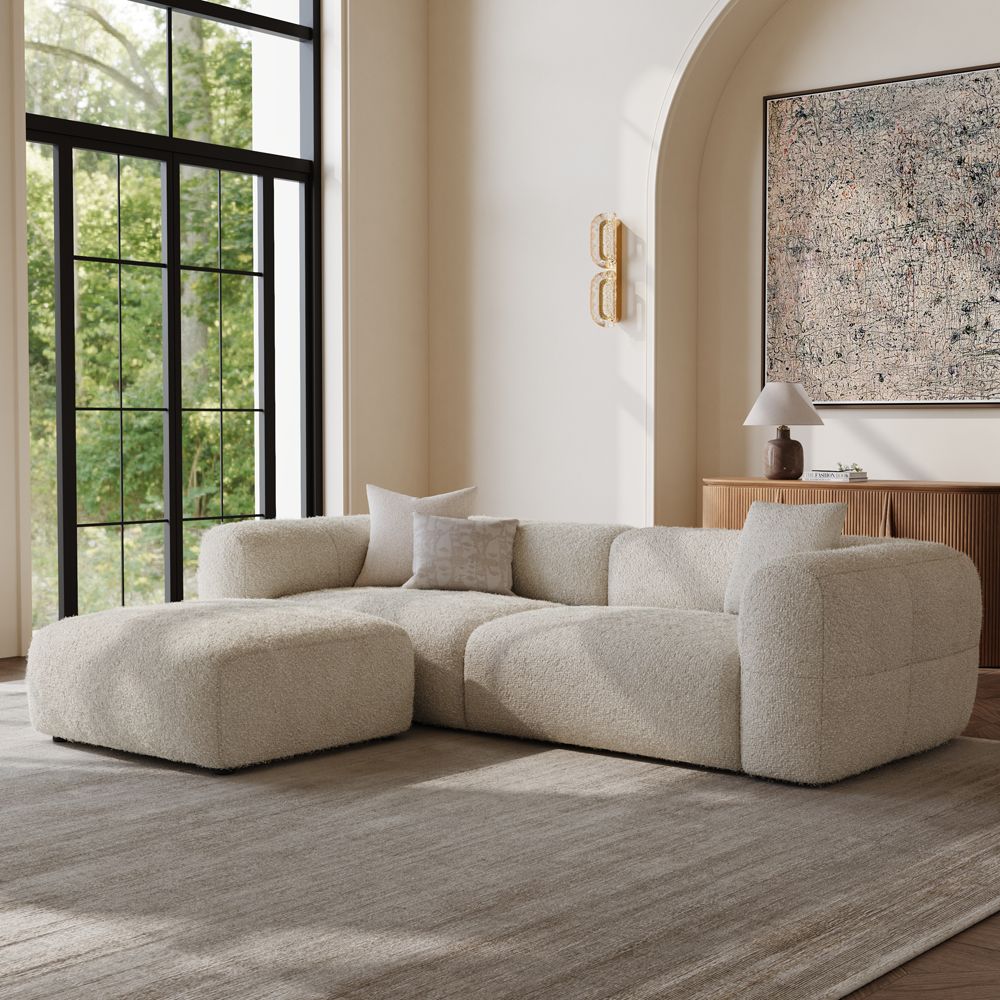 Medium Beige teddy fleece Sofas & Loveseats