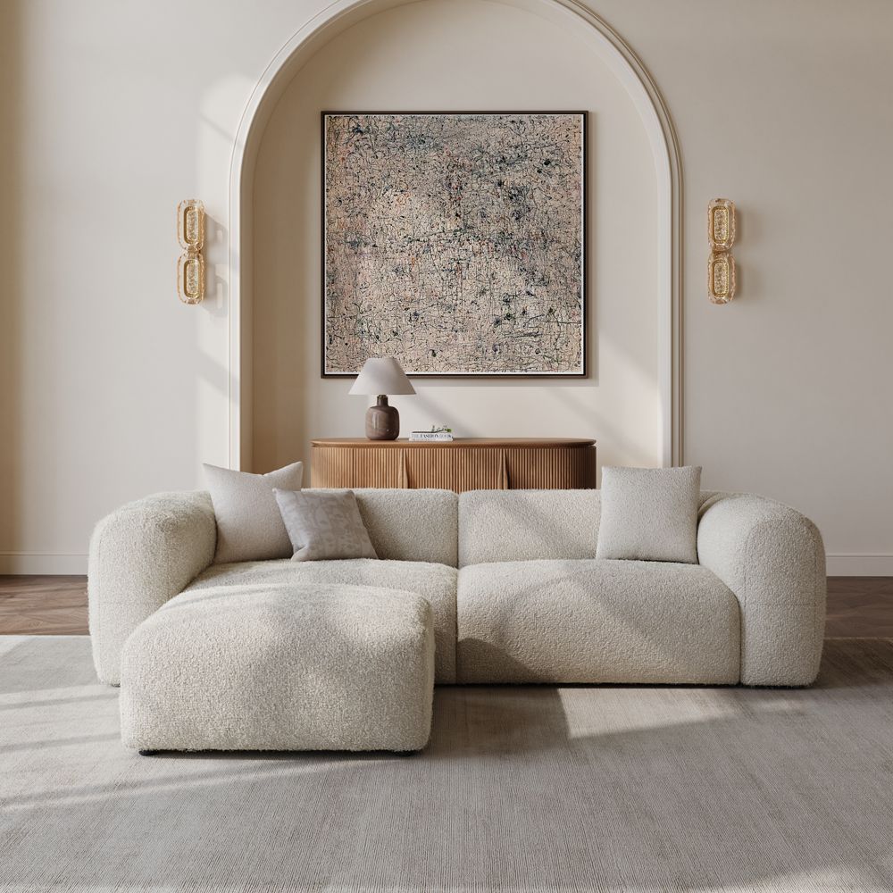 Partial Assembly Required Beige teddy fleece Sofas & Loveseats