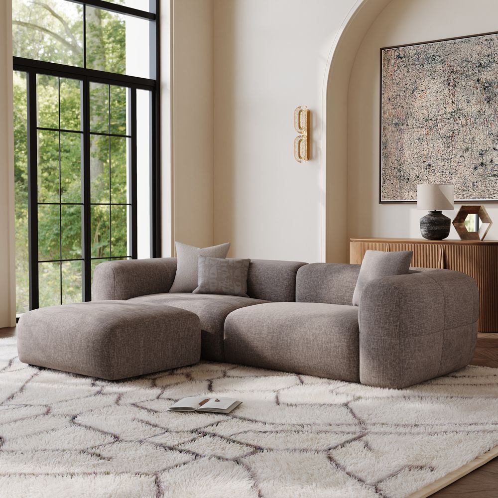 Soft Brown Chenille Sofas & Loveseats