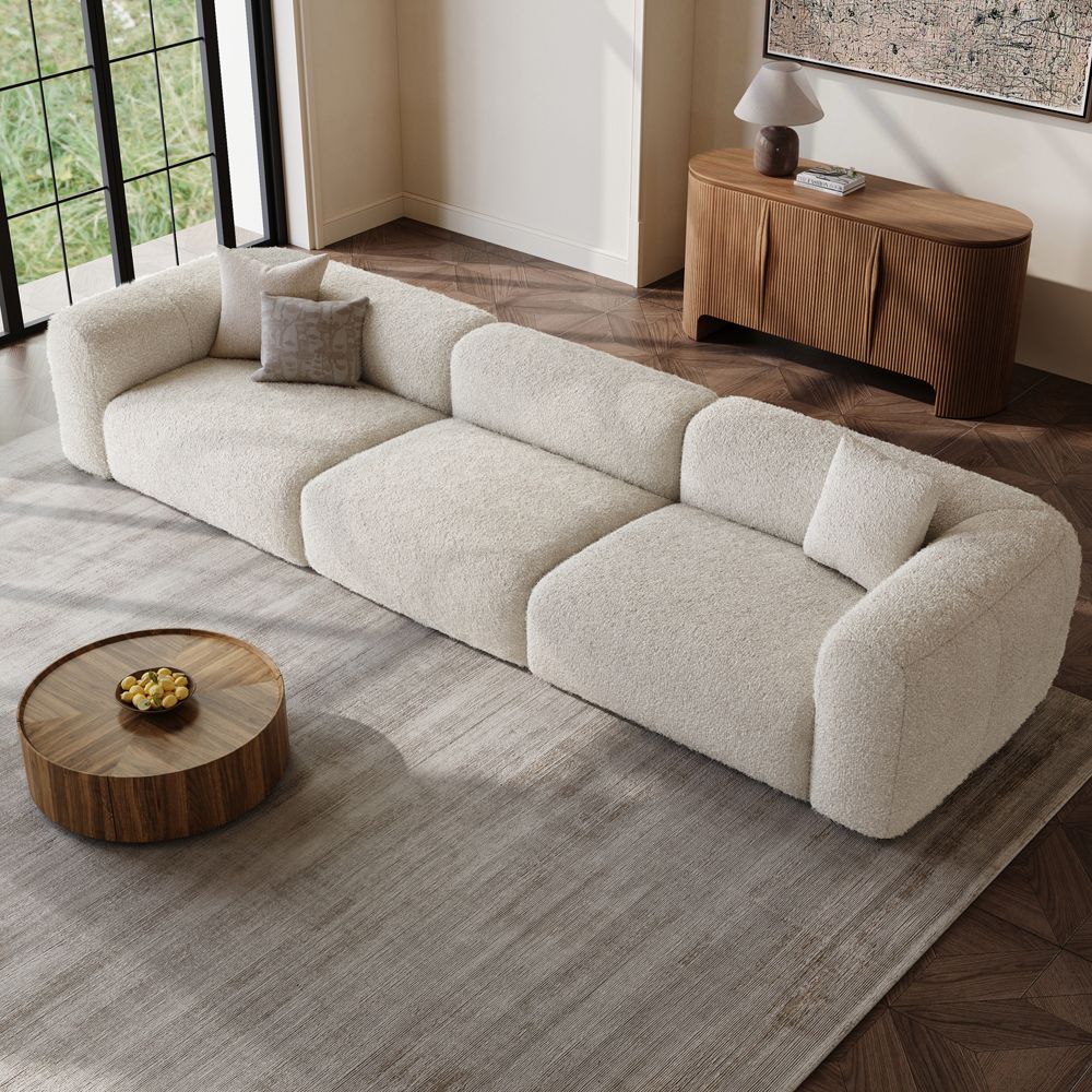 Vintage Beige teddy fleece Sofas & Loveseats