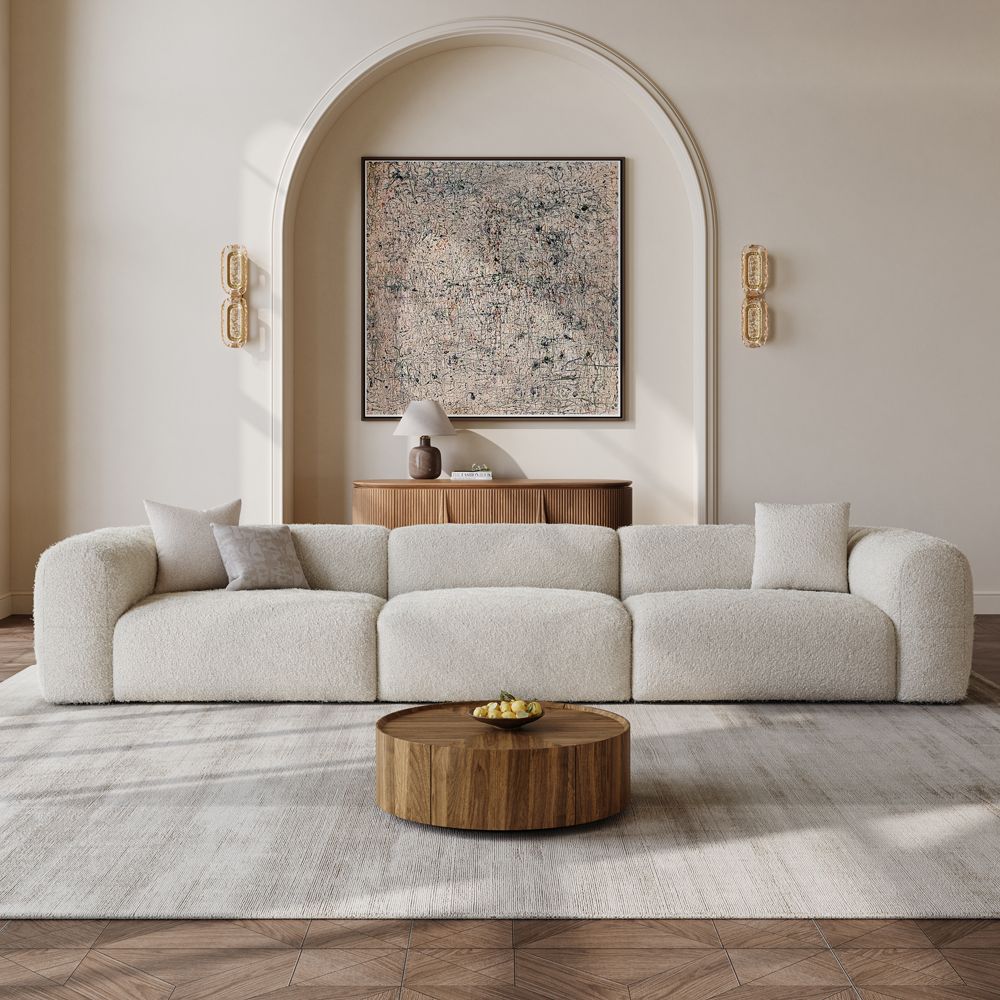 Modular Sofas Beige teddy fleece Sofas & Loveseats