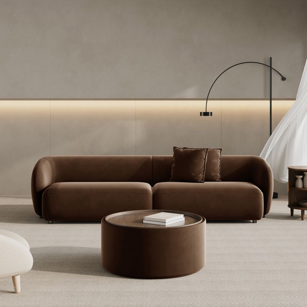 Comfortable Brown Flannelette Sofas & Loveseats