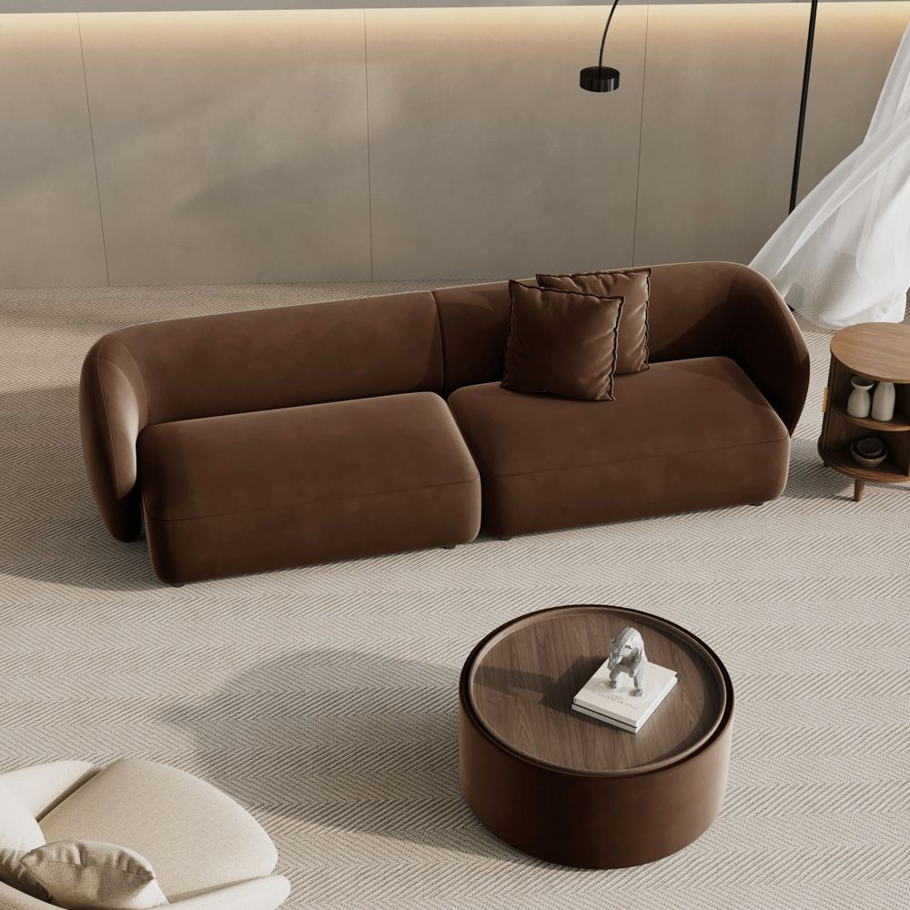 Modern Brown Flannelette Sofas & Loveseats