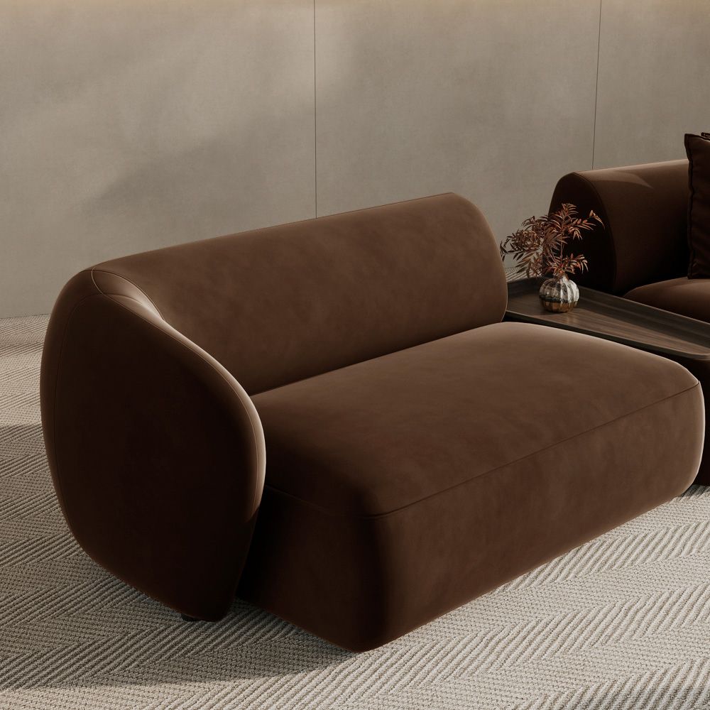 Sectional Brown Flannelette Sofas & Loveseats