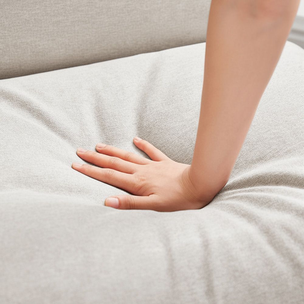Living Room Beige Cotton and Linen Sofas & Loveseats