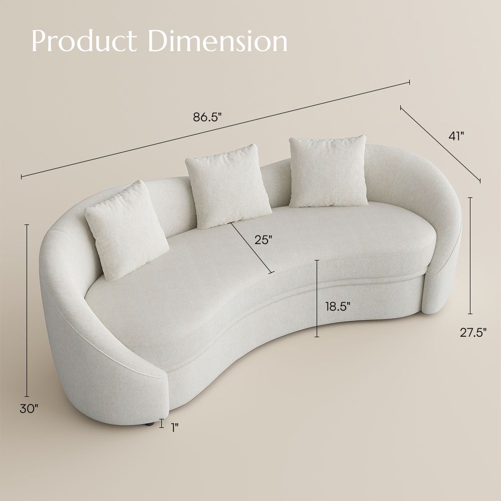 2-3 Seater Beige Cotton and Linen Sofas & Loveseats