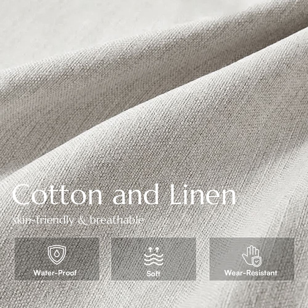 Sofas & Loveseats Beige Cotton and Linen Sofas & Loveseats