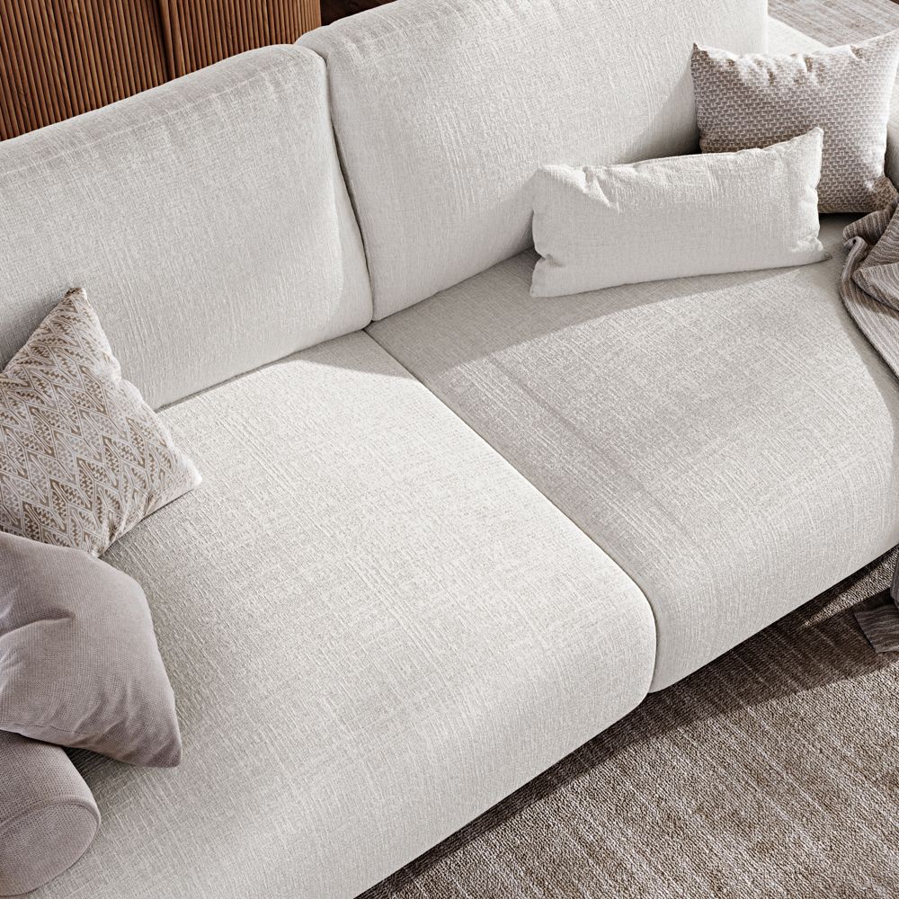 Comfortable Beige Chenille Sofas & Loveseats