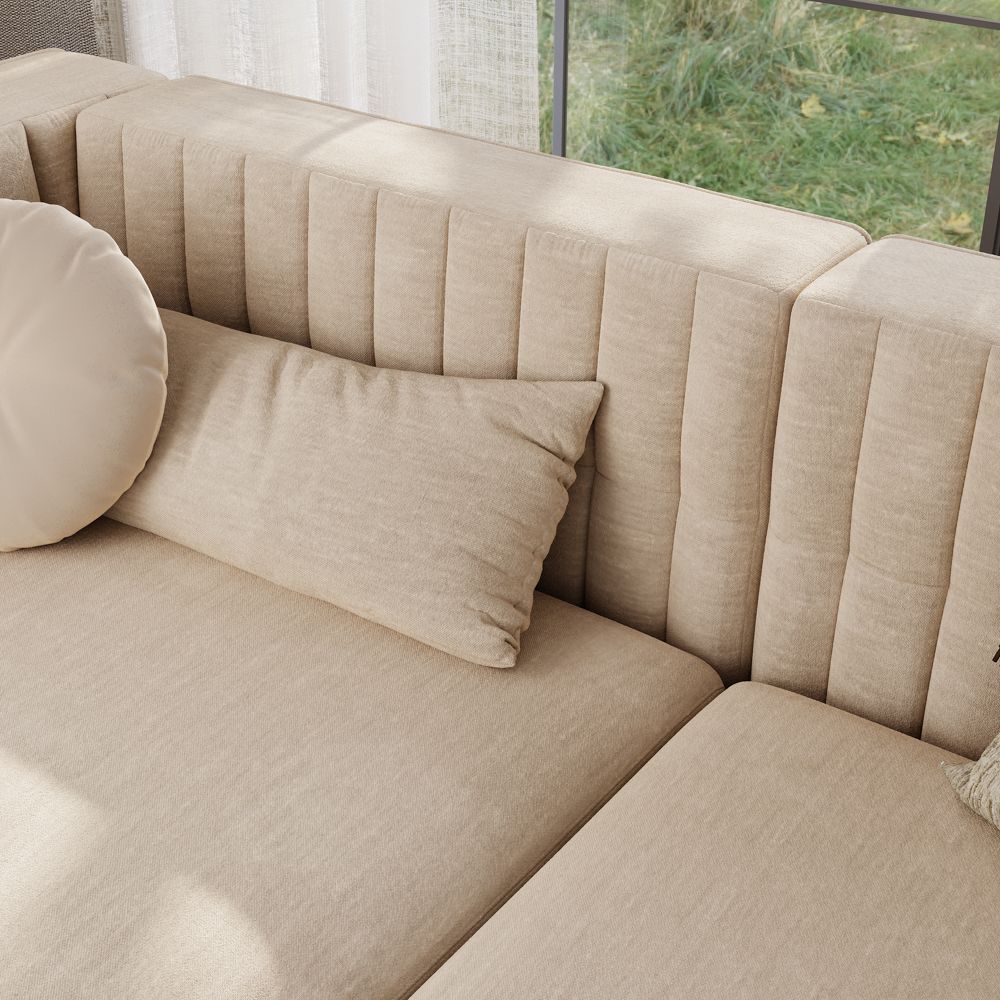 RV Beige Velvet Sofas & Loveseats