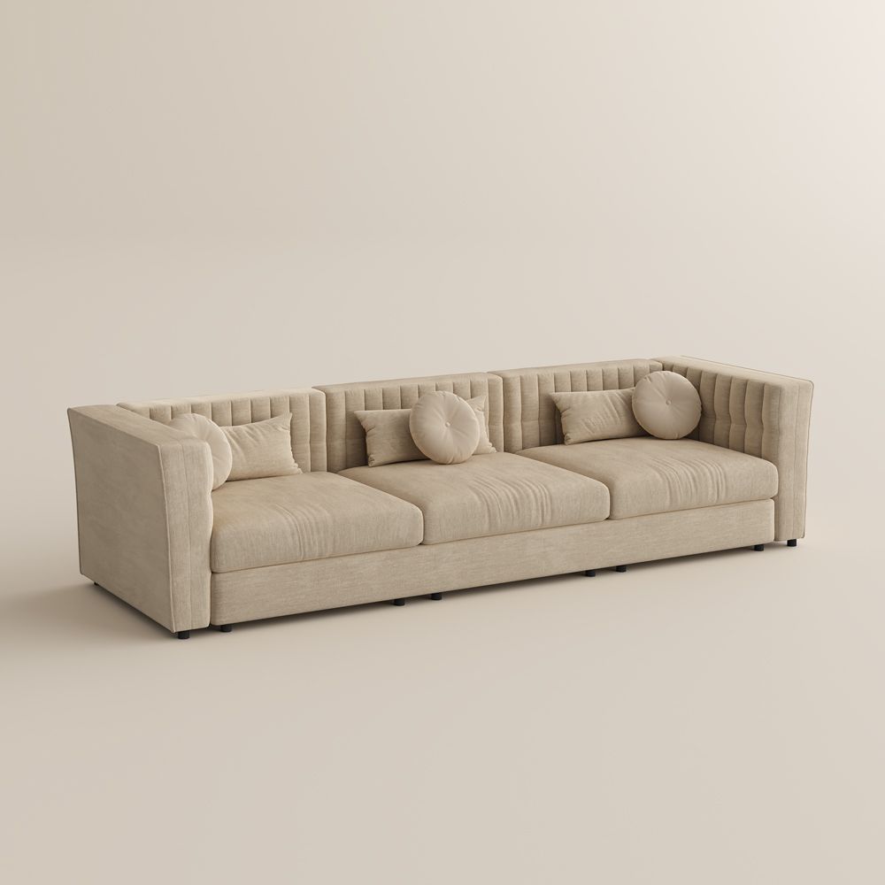 Soft Beige Velvet Sofas & Loveseats