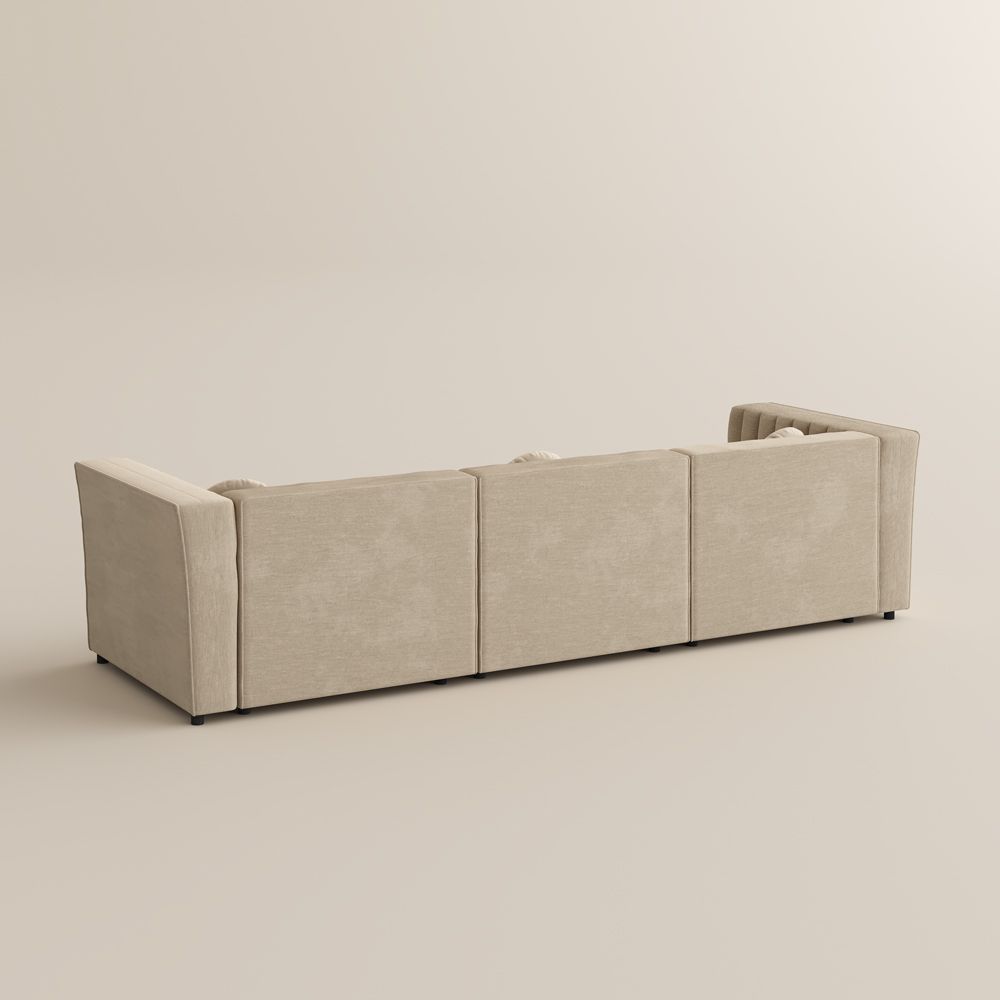 Partial Assembly Required Beige Velvet Sofas & Loveseats