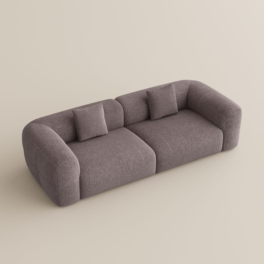 Home Theater Puce Chenille Sofas & Loveseats