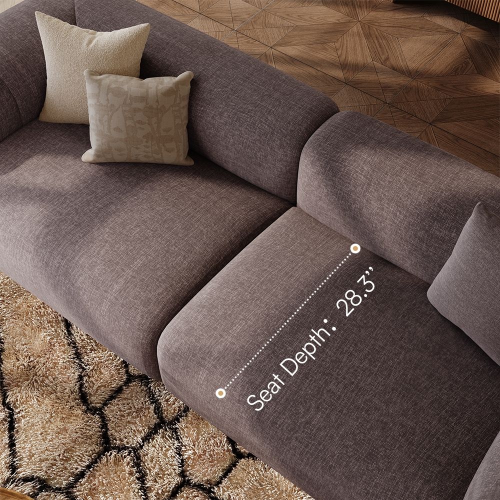 Brown Puce Chenille Sofas & Loveseats