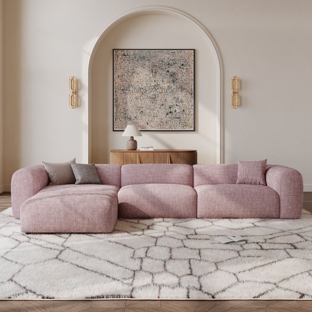 Pink Pink Chenille Sofas & Loveseats